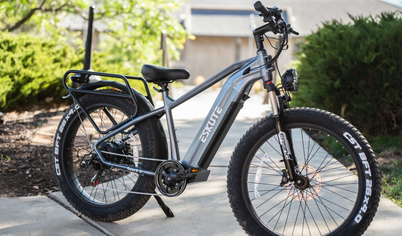 spark electric bicycle 20x4.0" Moped-Style E-Bike LAMINATE OPTIONS Golden Cycles Spark 500W Electric