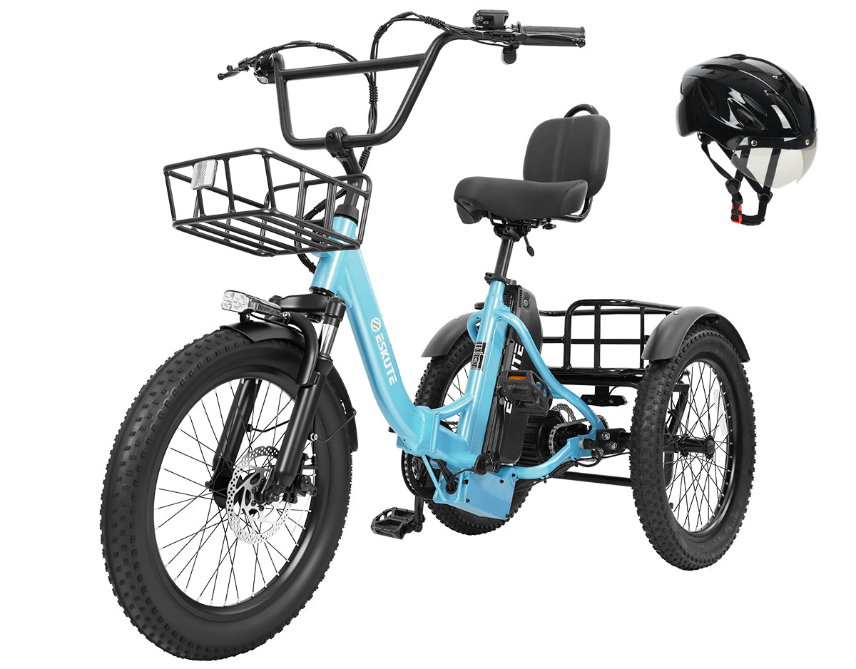Eskute® T300 Max Folding Electric Trike with Reverse Function