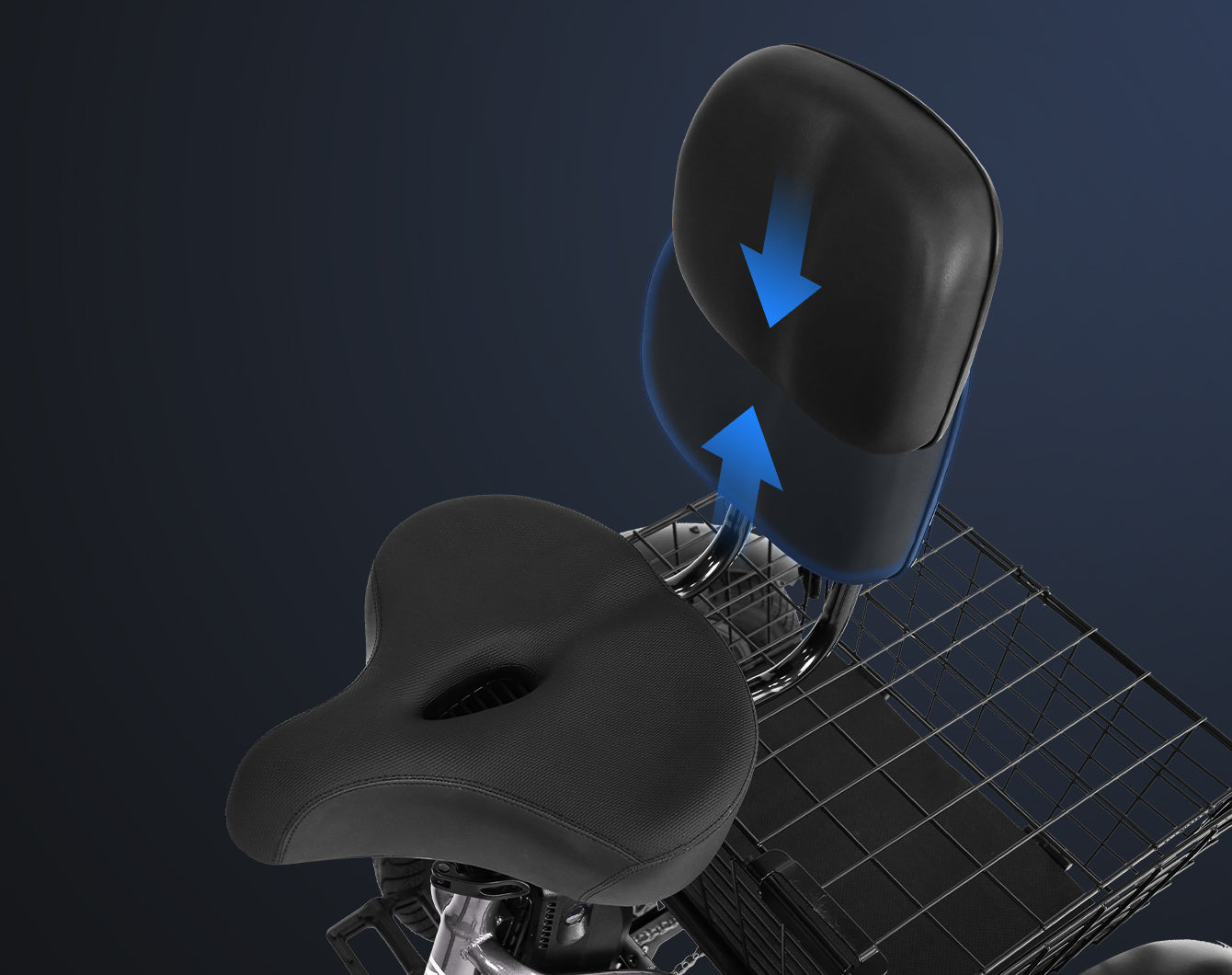 Extra-Wide Seat & Adjustable Backrest