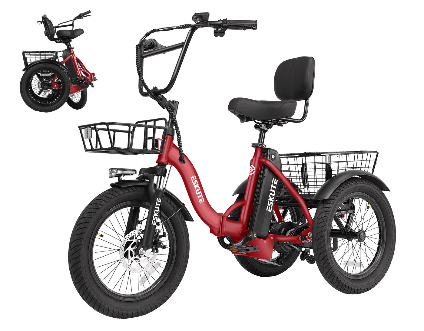 Eskute® T300 Folding Electric Trike