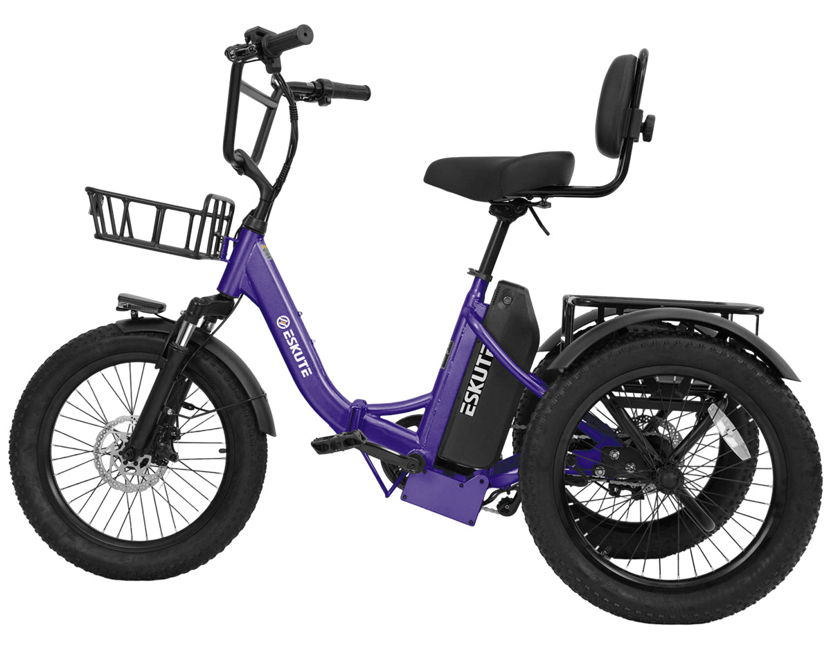 Eskute® T300 Max Folding Electric Trike with Reverse Function