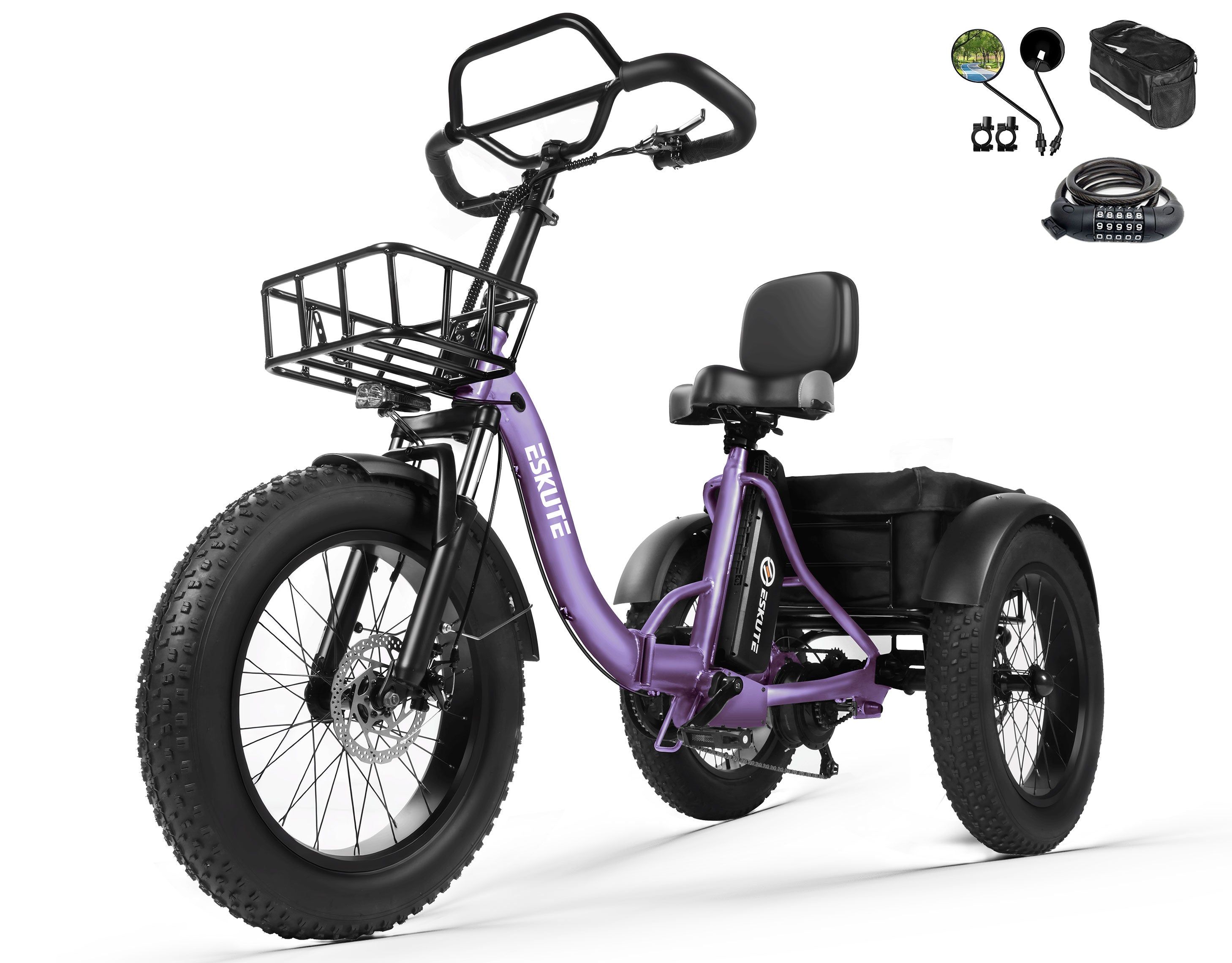Eskute® T300Pro Folding Electric Trike