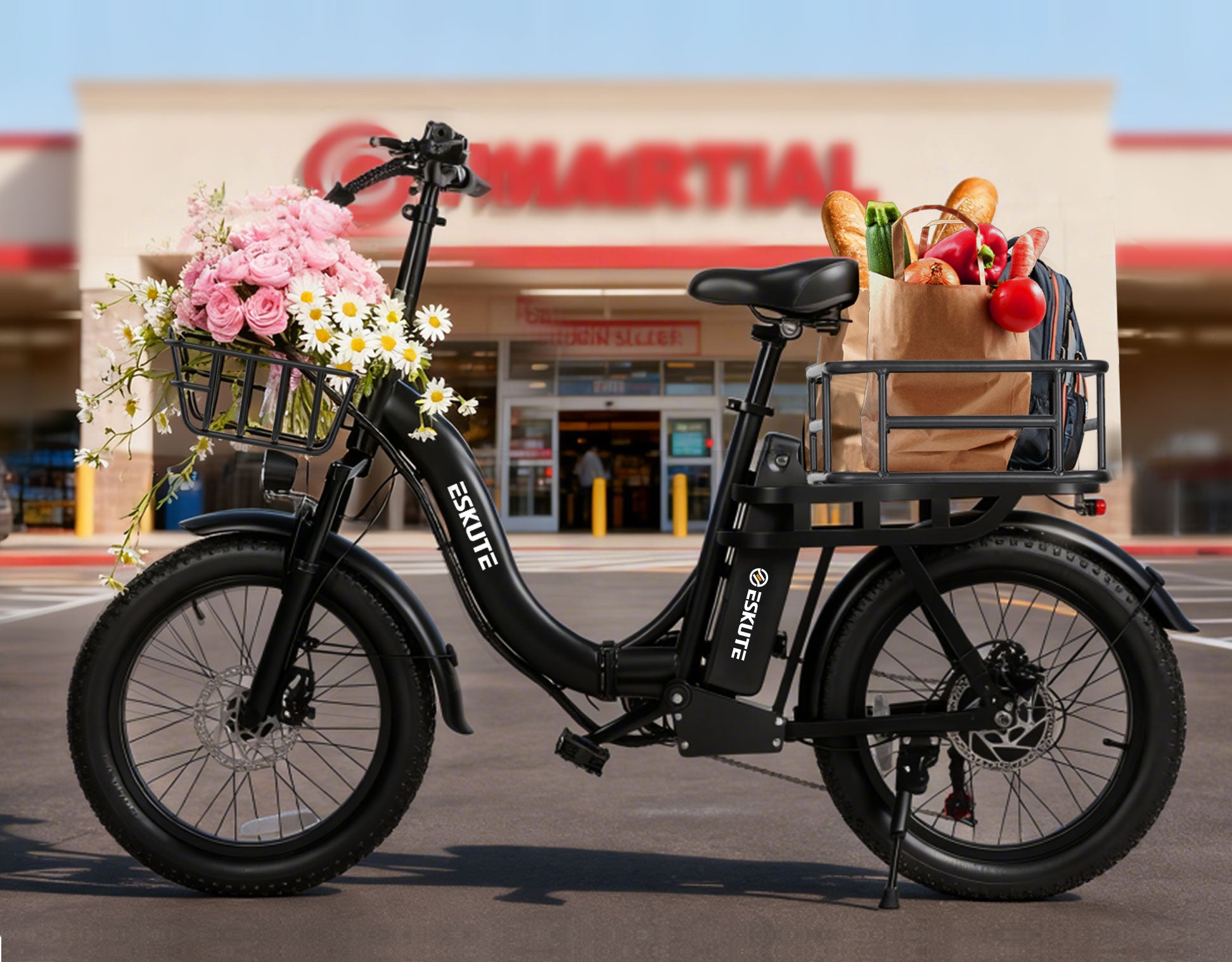 Eskute® D200 Folding Electric Bike for Adults