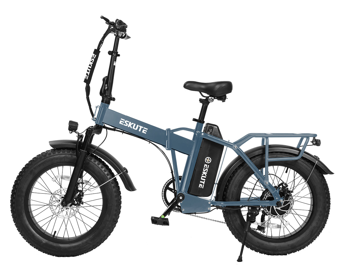 eskute elektrofahrrad Folding Fat Tire Electric Bike – 20” All-Terrain Commuter E-Bike, 1200W, 80 Mile Range