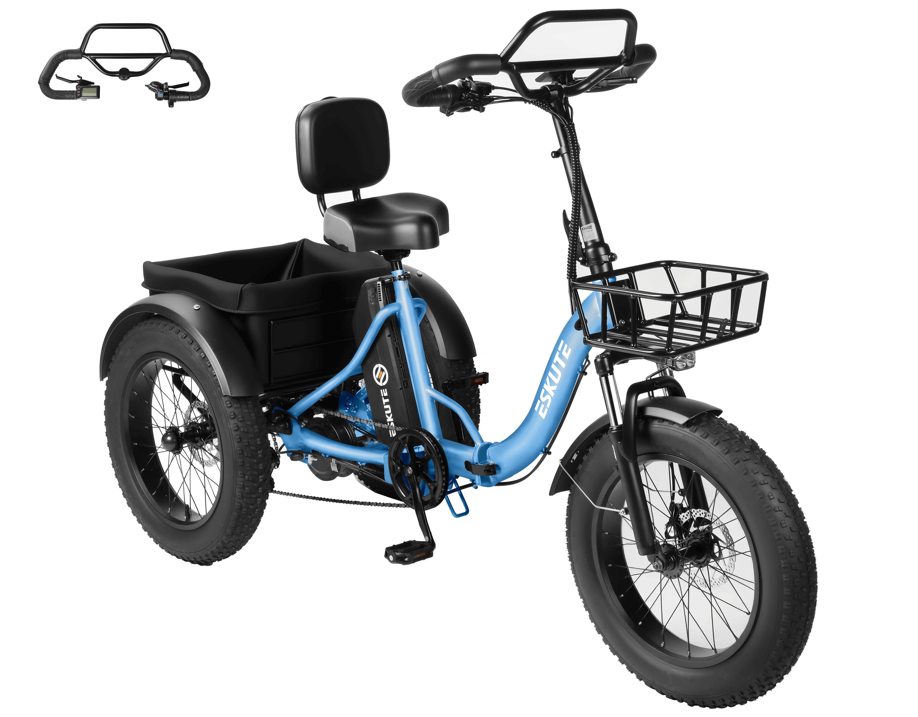 Eskute® T300Pro Folding Electric Trike