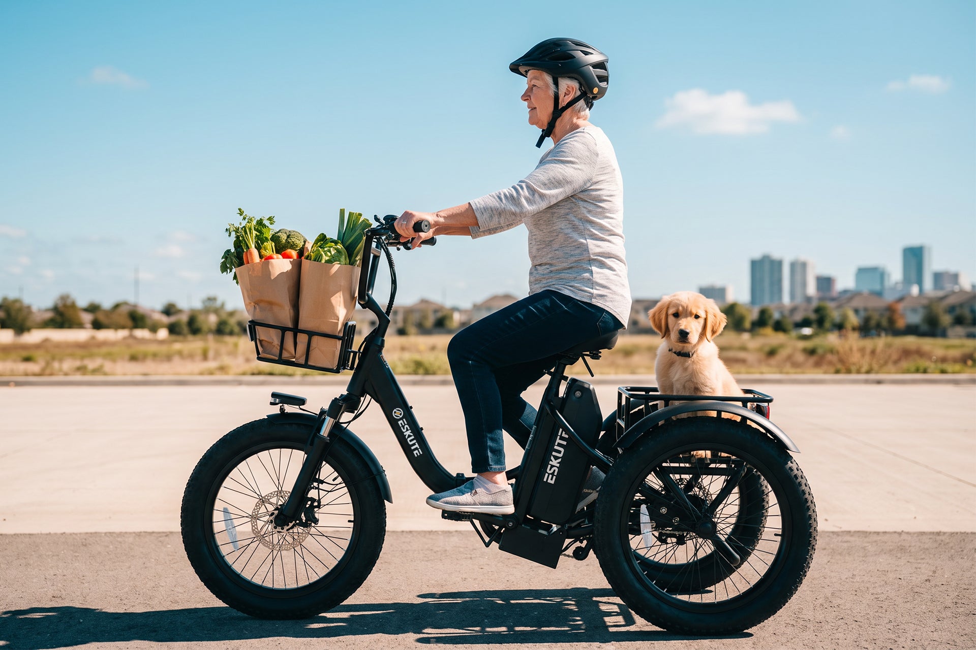 Eskute® T300 Max Folding Electric Trike with Reverse Function
