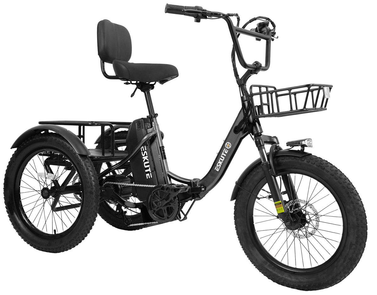 Eskute® T300 Max Folding Electric Trike with Reverse Function