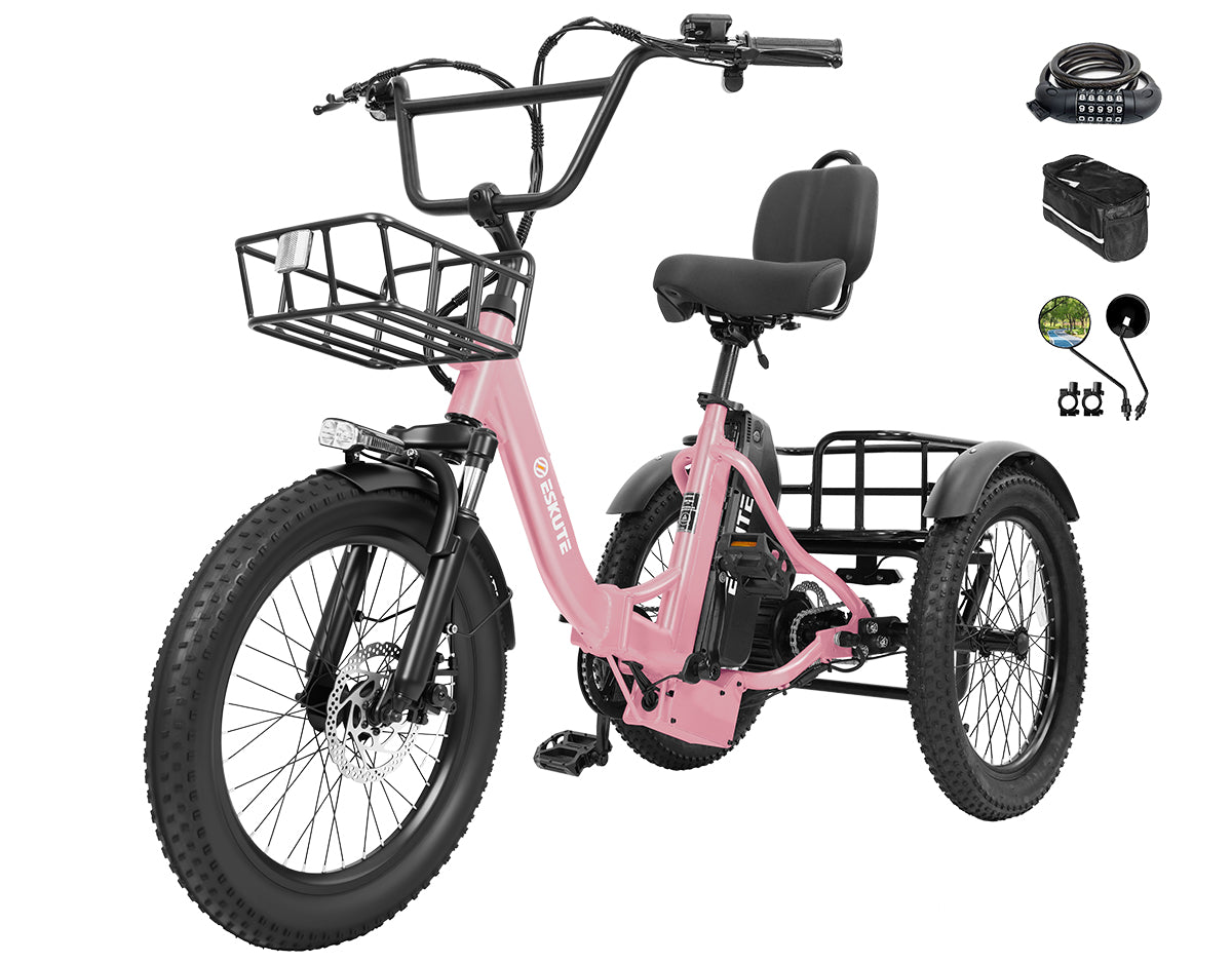 Eskute® T300 Max Folding Electric Trike with Reverse Function