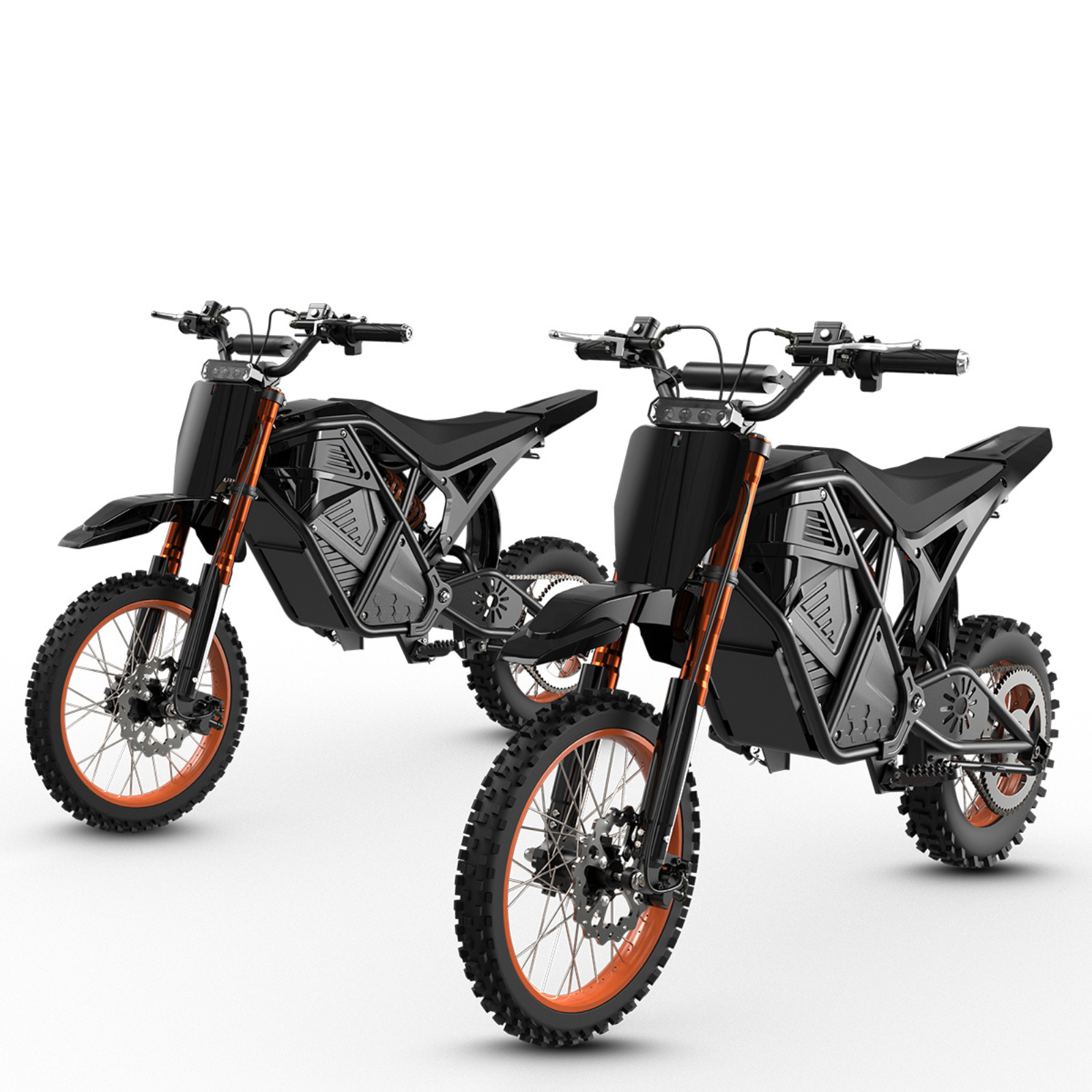 3500W Mid-Drive Electric Dirt Bike – 38MPH Off-Road E-Motorcycle, 220Nm Torque 48V23Ah Battery, Hydraulic Disc Brake Fit Age 13+ Orange
