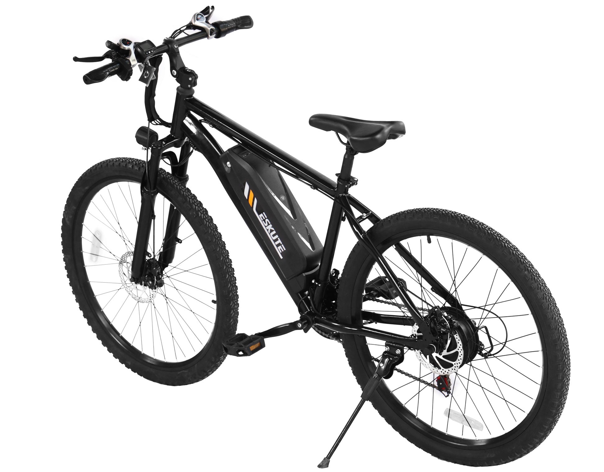 Black electric bicycle on a white background