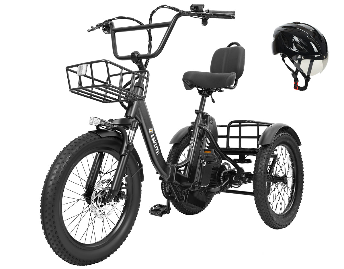 Eskute® T300 Max Folding Electric Trike with Reverse Function