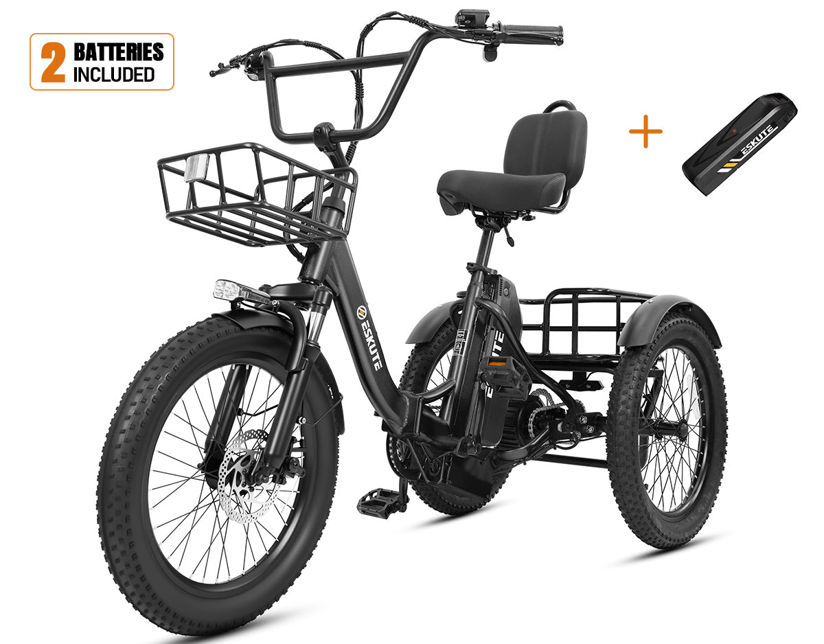 Eskute® T300 Max Folding Electric Trike with Reverse Function