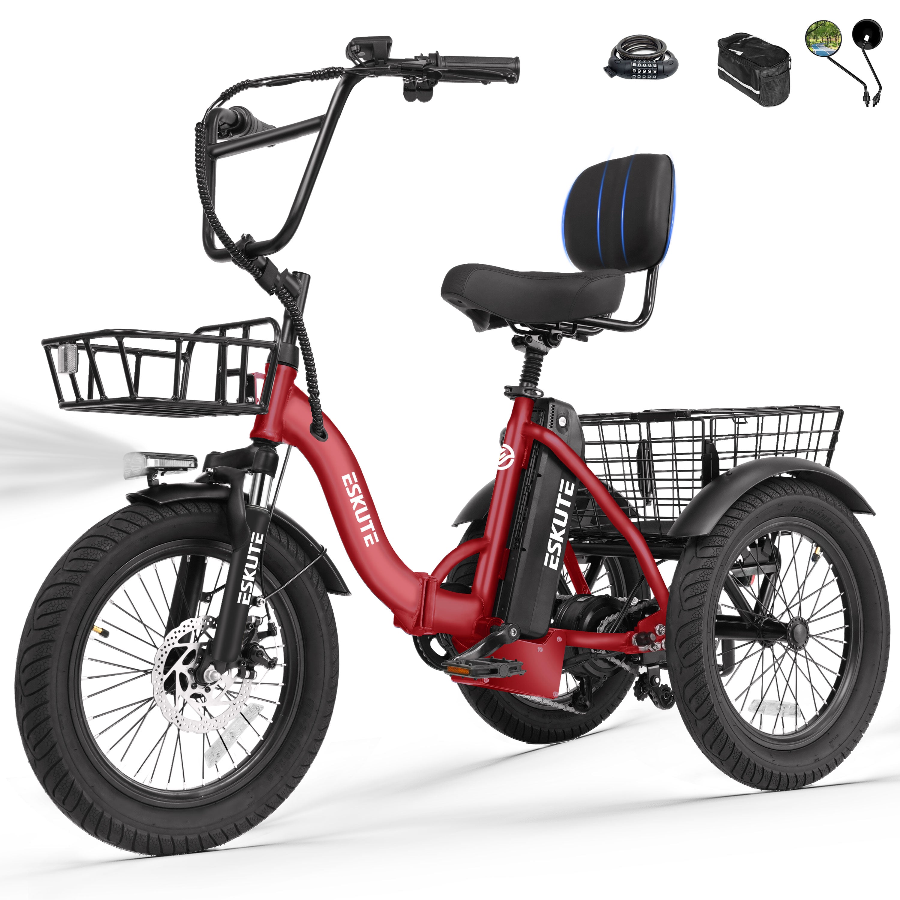 Eskute® T300 Folding Electric Trike