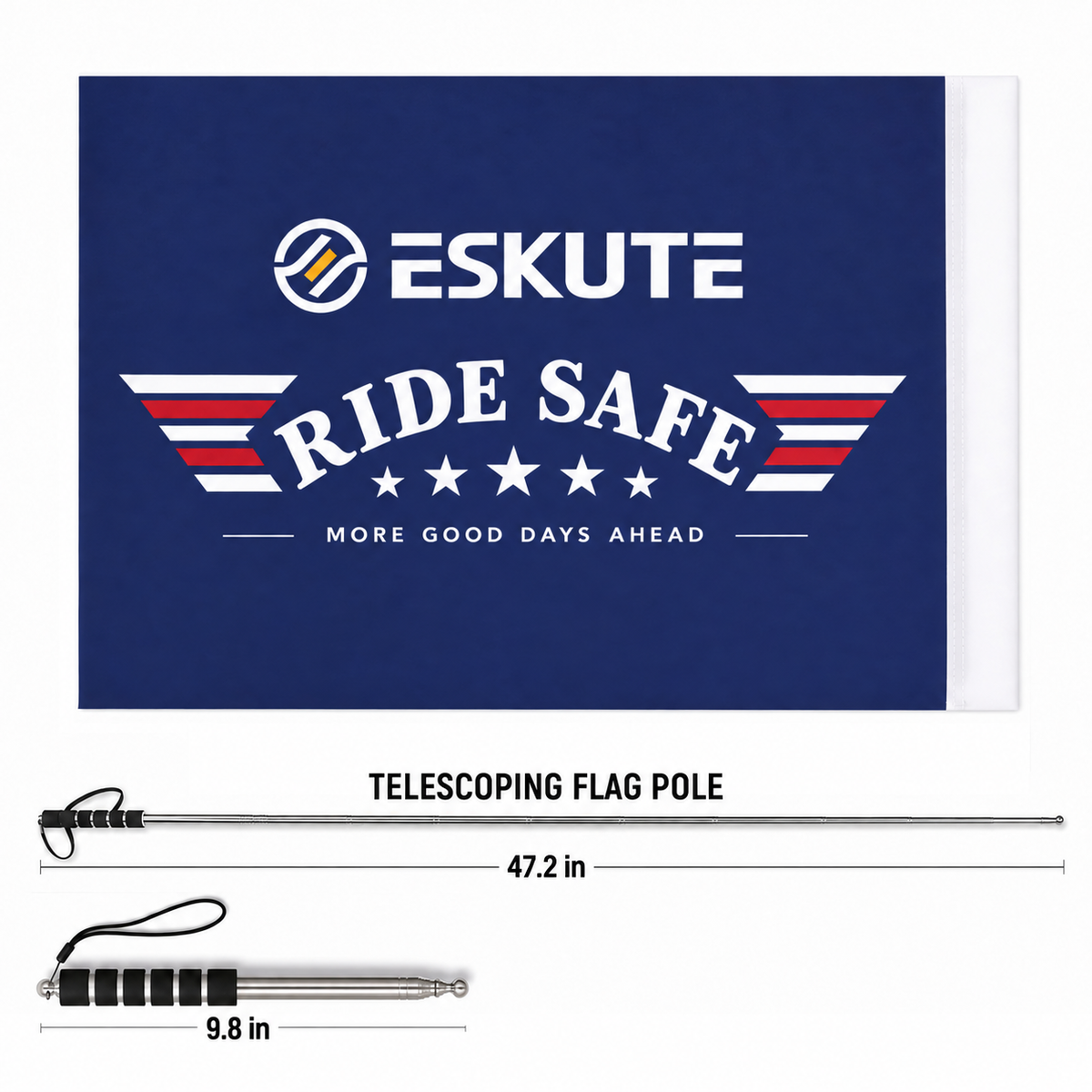 ESKUTE Adjustable Vehicle Flag Kit