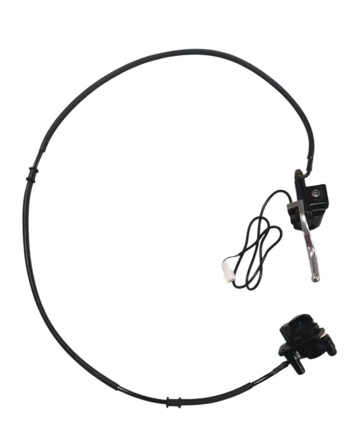 Eskute Nova Mini disc brake set with lever and caliper, black cable.