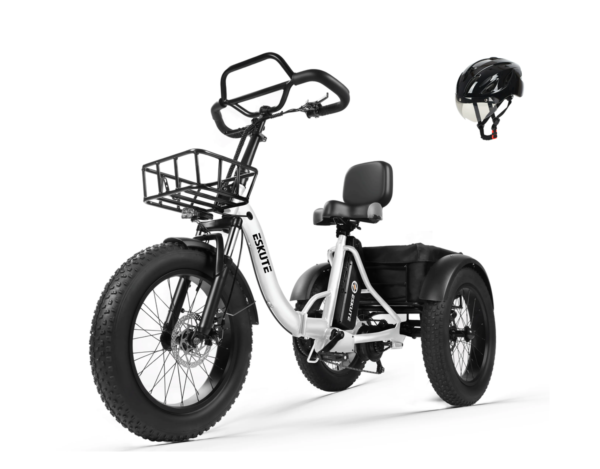 Eskute® T300 Pro Folding Electric Trike with One-Button Reverse