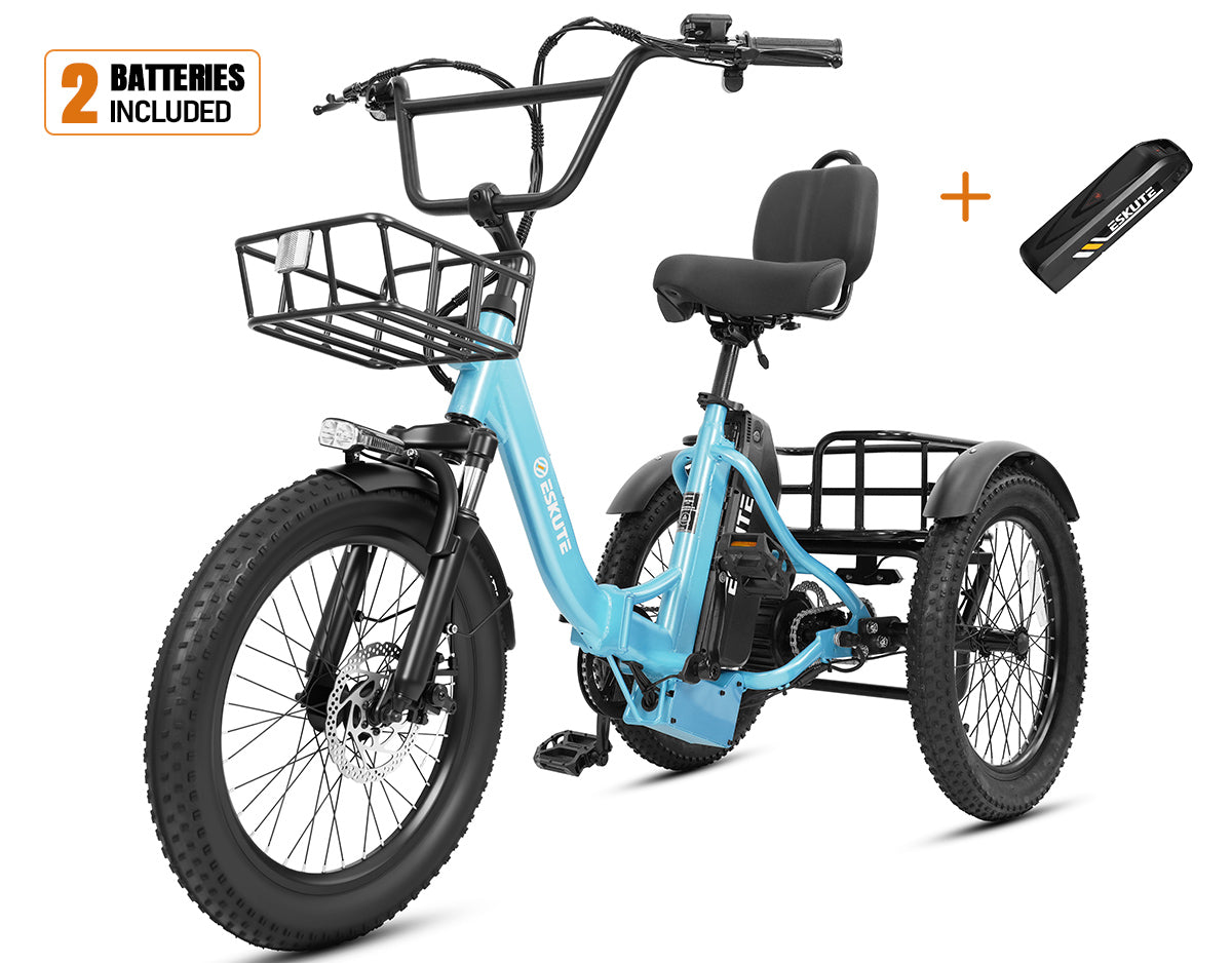 Eskute® T300 Max Folding Electric Trike with Reverse Function