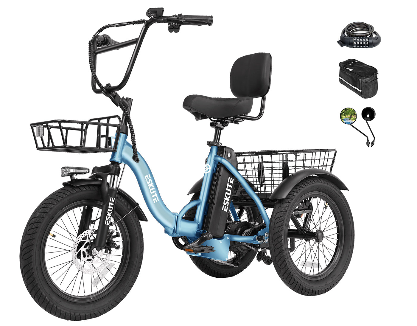 Eskute® T300 Folding Electric Trike