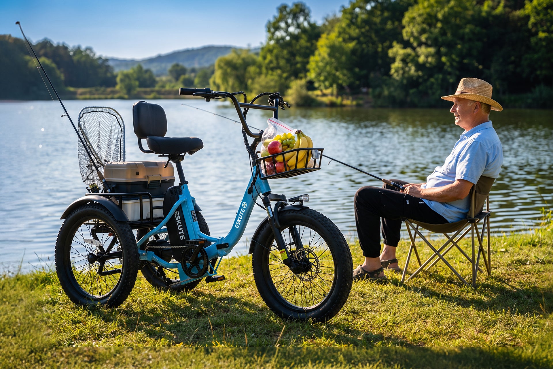 Eskute® T300 Max Folding Electric Trike with Reverse Function