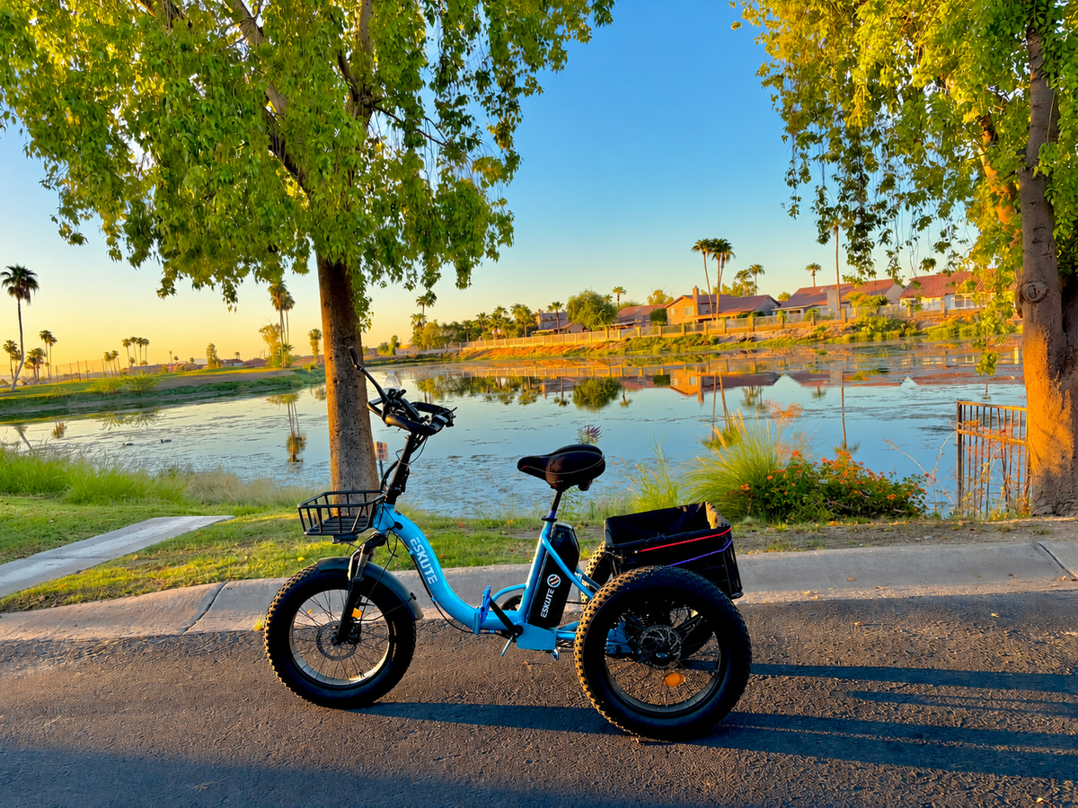 Eskute® T300 Pro Folding Electric Trike with One-Button Reverse