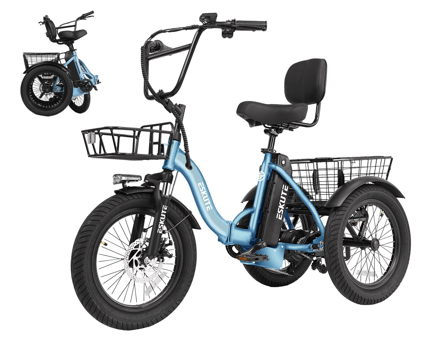 Eskute® T300 Folding Electric Trike