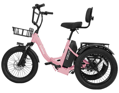 Eskute® T300 Max Folding Electric Trike with Reverse Function