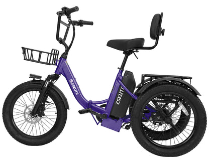 Eskute® T300 Max Folding Electric Trike with Reverse Function