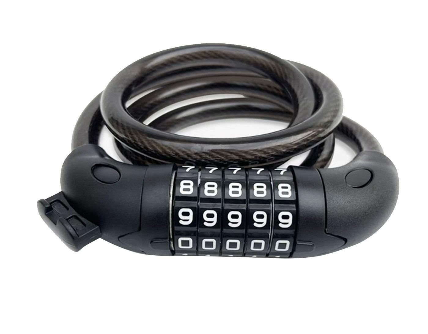 Bike Chain Lock | 5-Digit Combination, Coiled Cable – Eskute