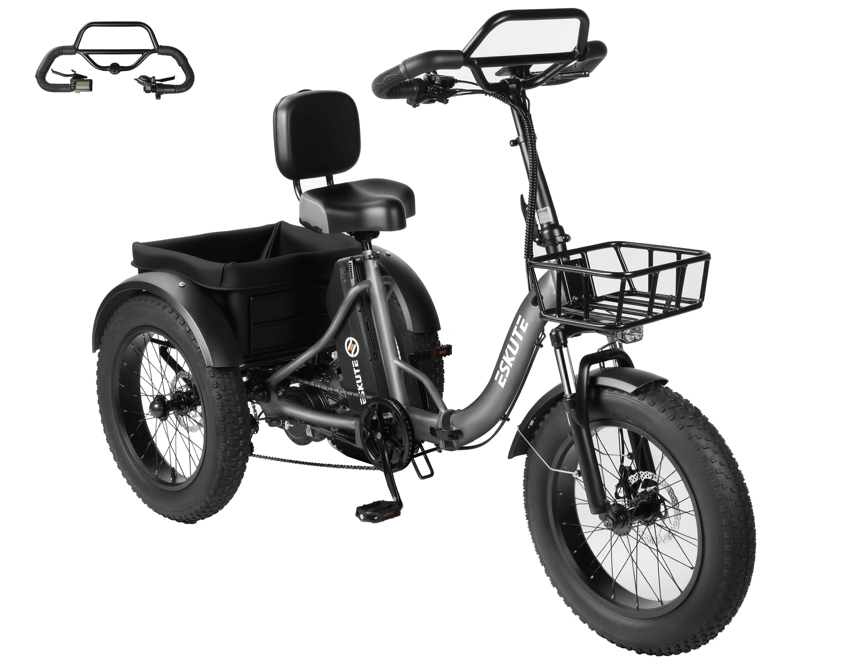 Eskute® T300Pro Folding Electric Trike