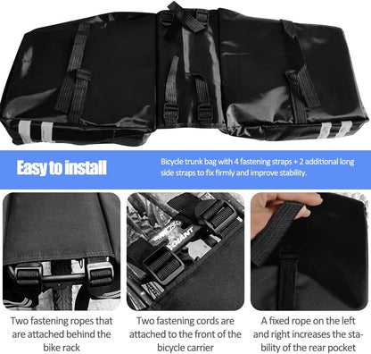 Lonqi Bike Rear Rack Double Pannier Bag