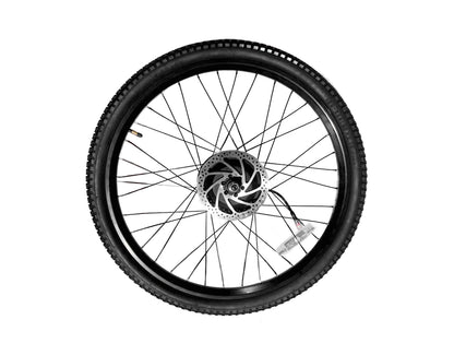 Eskute complete front wheel with disc brake rotor for M200, C100Plus, D200, V100, T300 e-bikes.