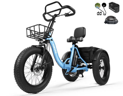 Eskute® T300Pro Folding Electric Trike