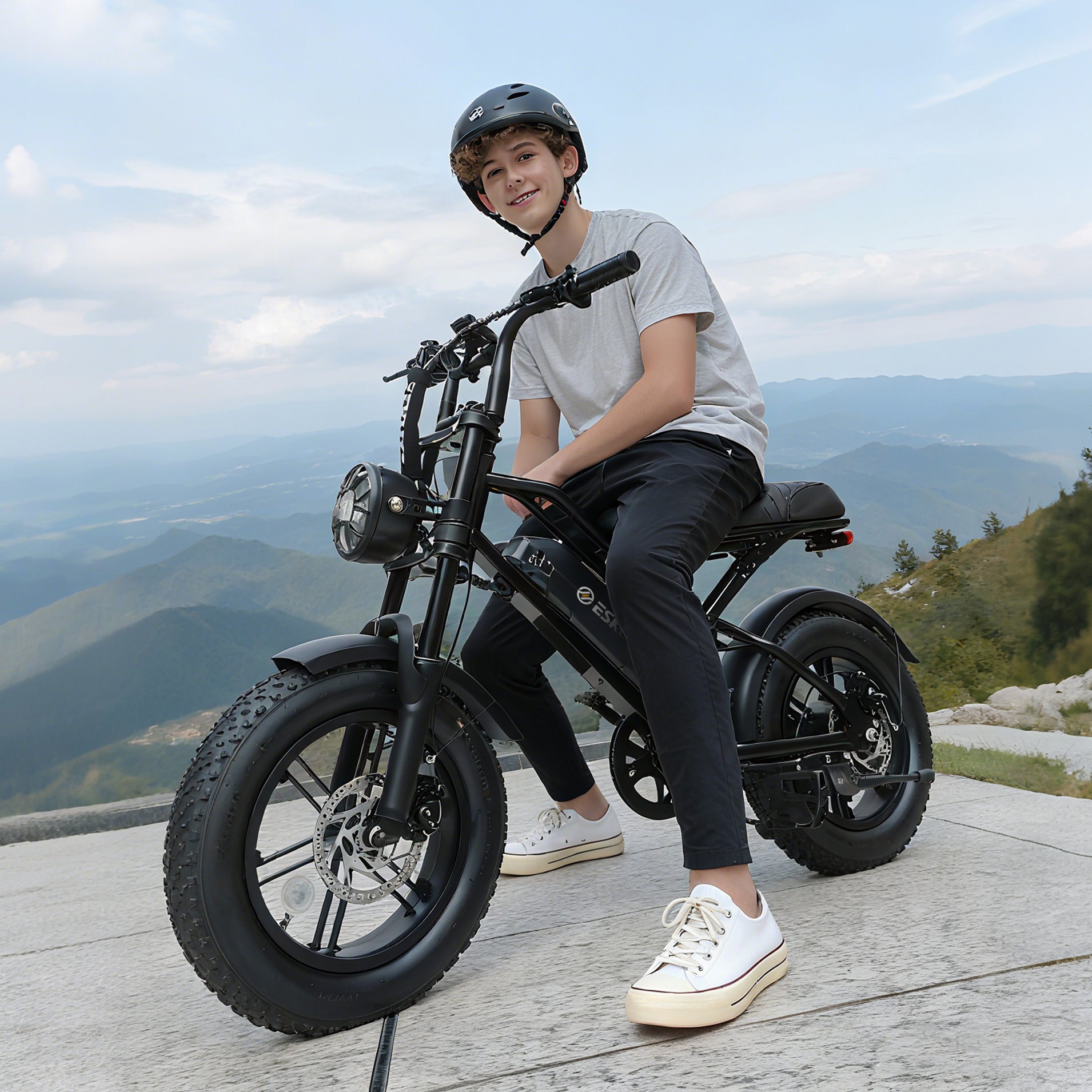 Eskute® V100 16*4.0" Electric Bike for Kids&Teens