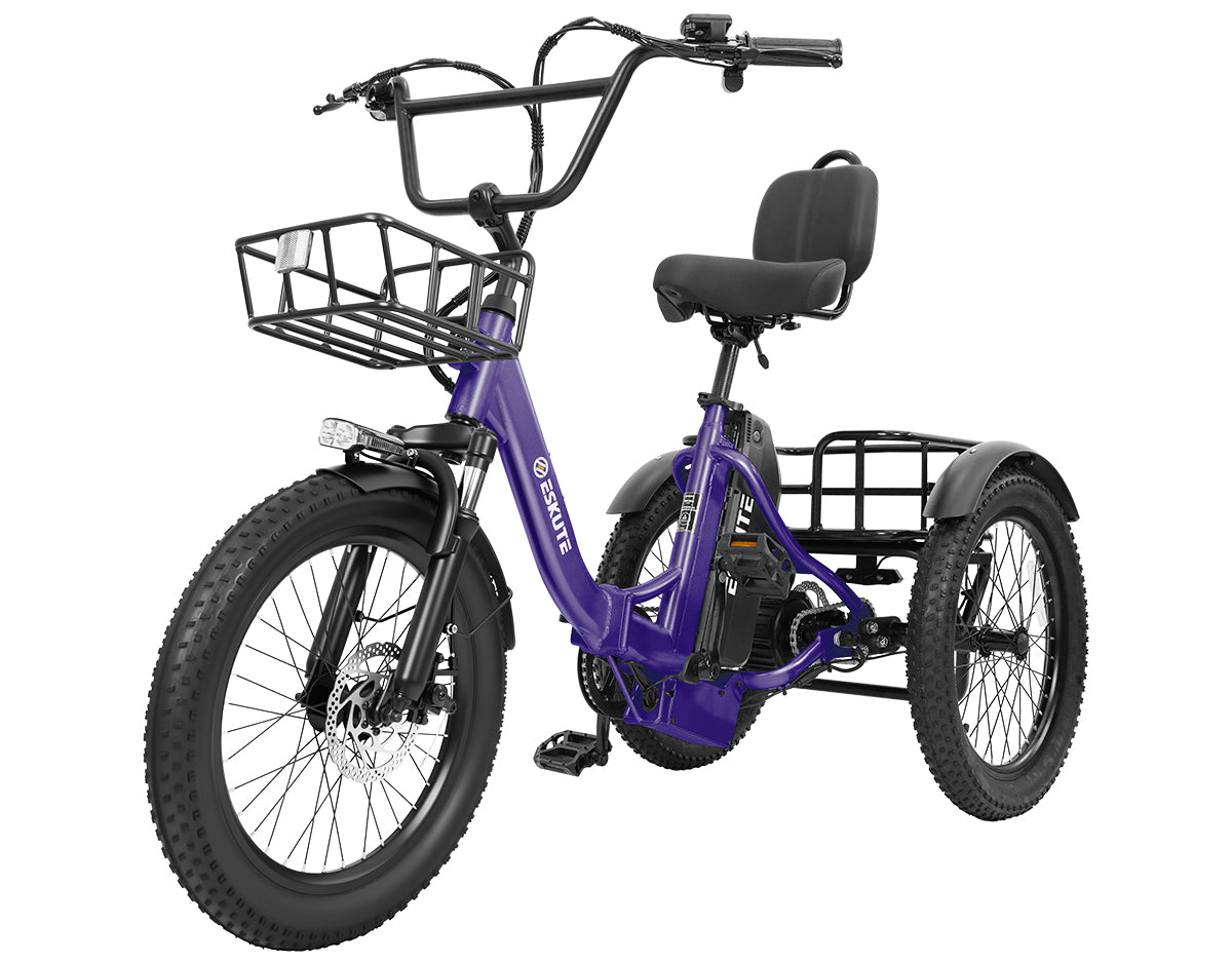Eskute® T300 Max Folding Electric Trike with Reverse Function