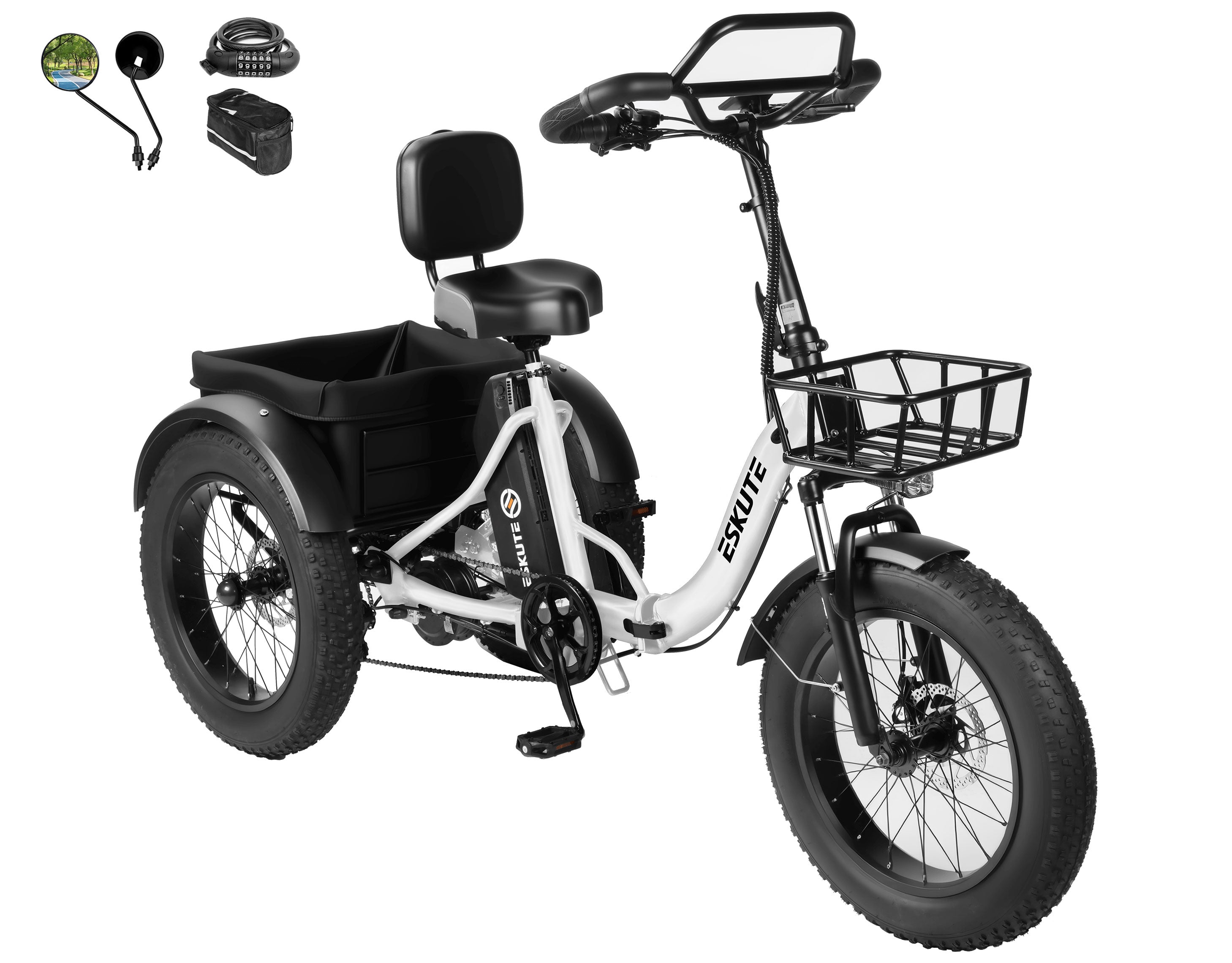 Eskute® T300Pro Folding Electric Trike