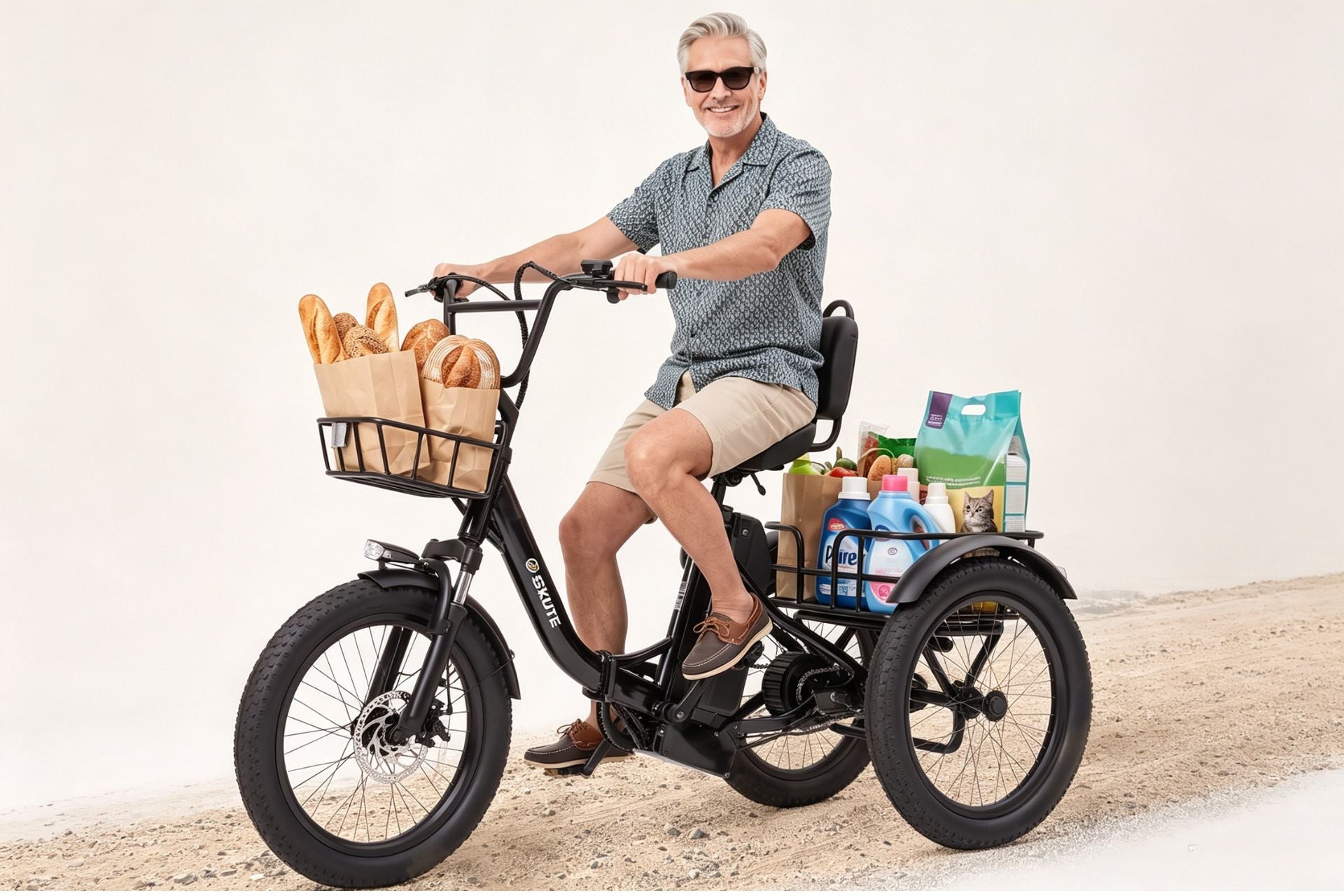 Eskute® T300 Max Folding Electric Trike with Reverse Function