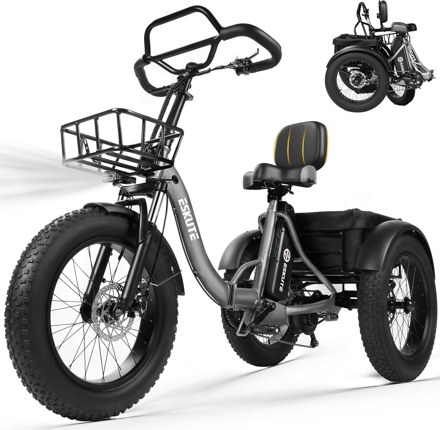 Eskute® T300Pro Folding Electric Trike