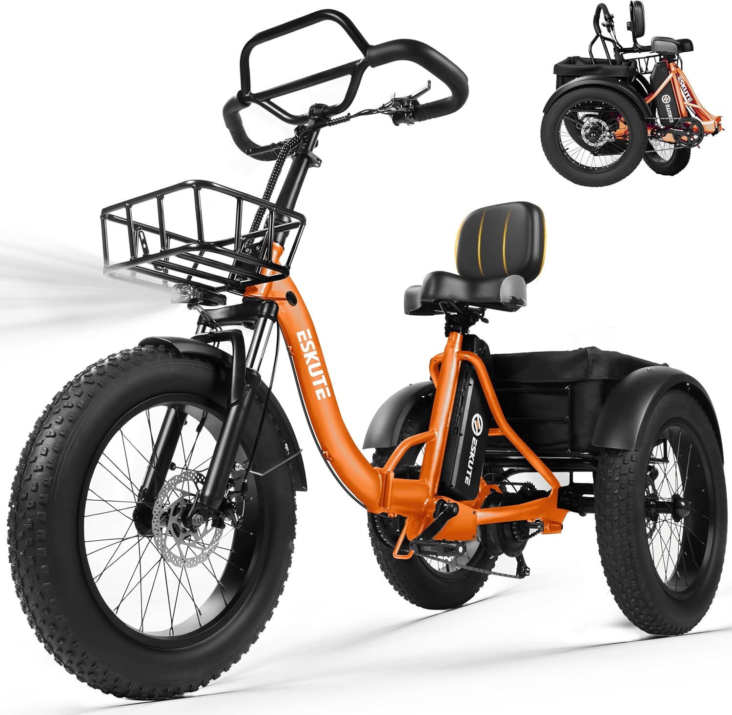 Eskute® T300Pro Folding Electric Trike