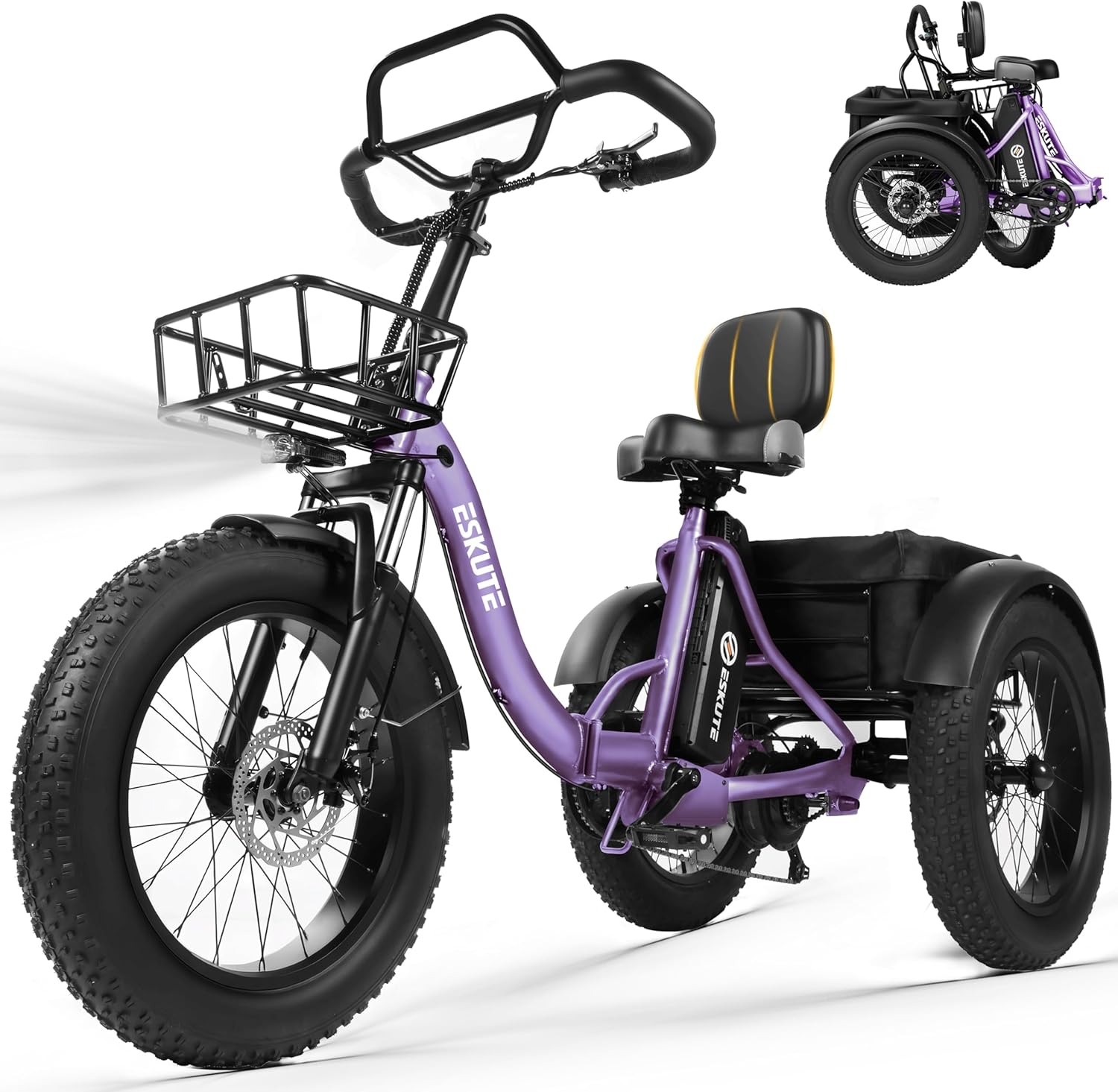 Eskute® T300Pro Folding Electric Trike