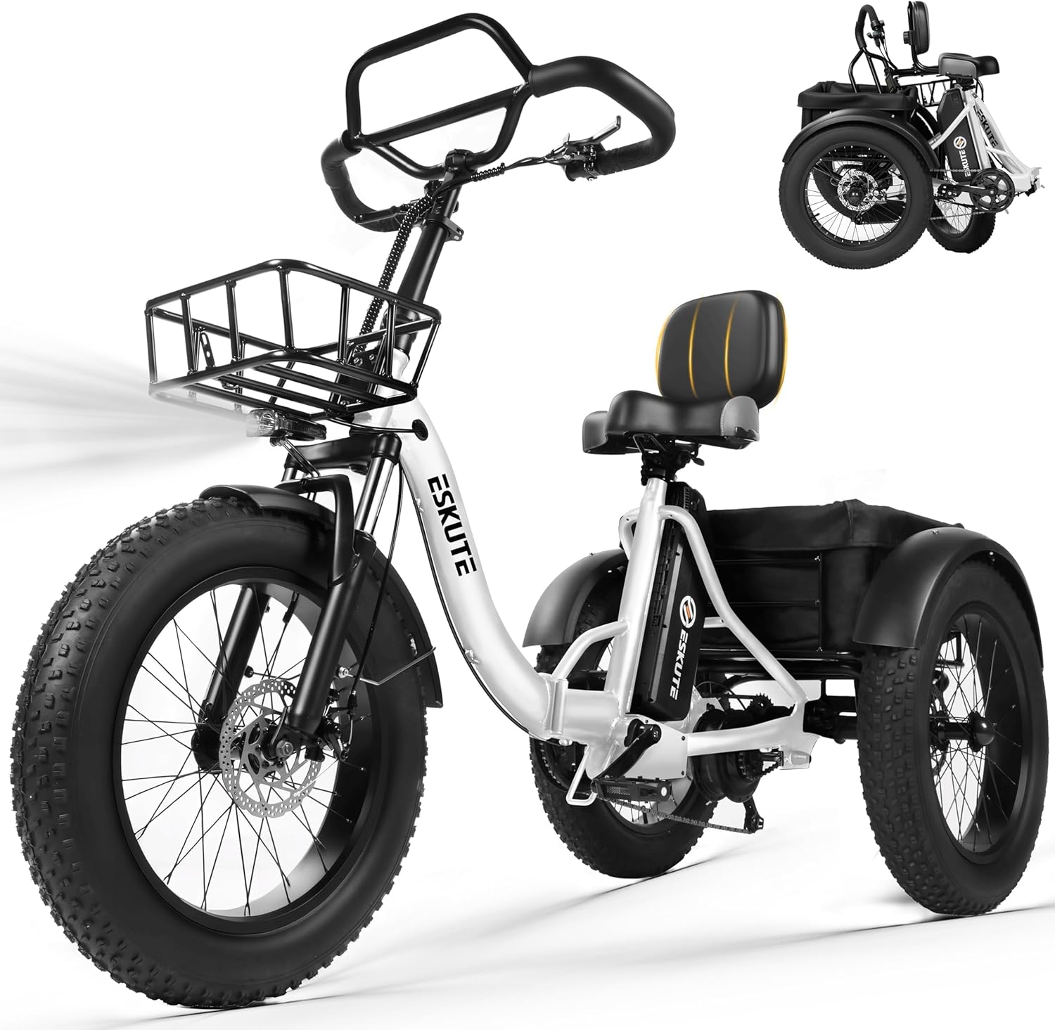 Eskute® T300Pro Folding Electric Trike