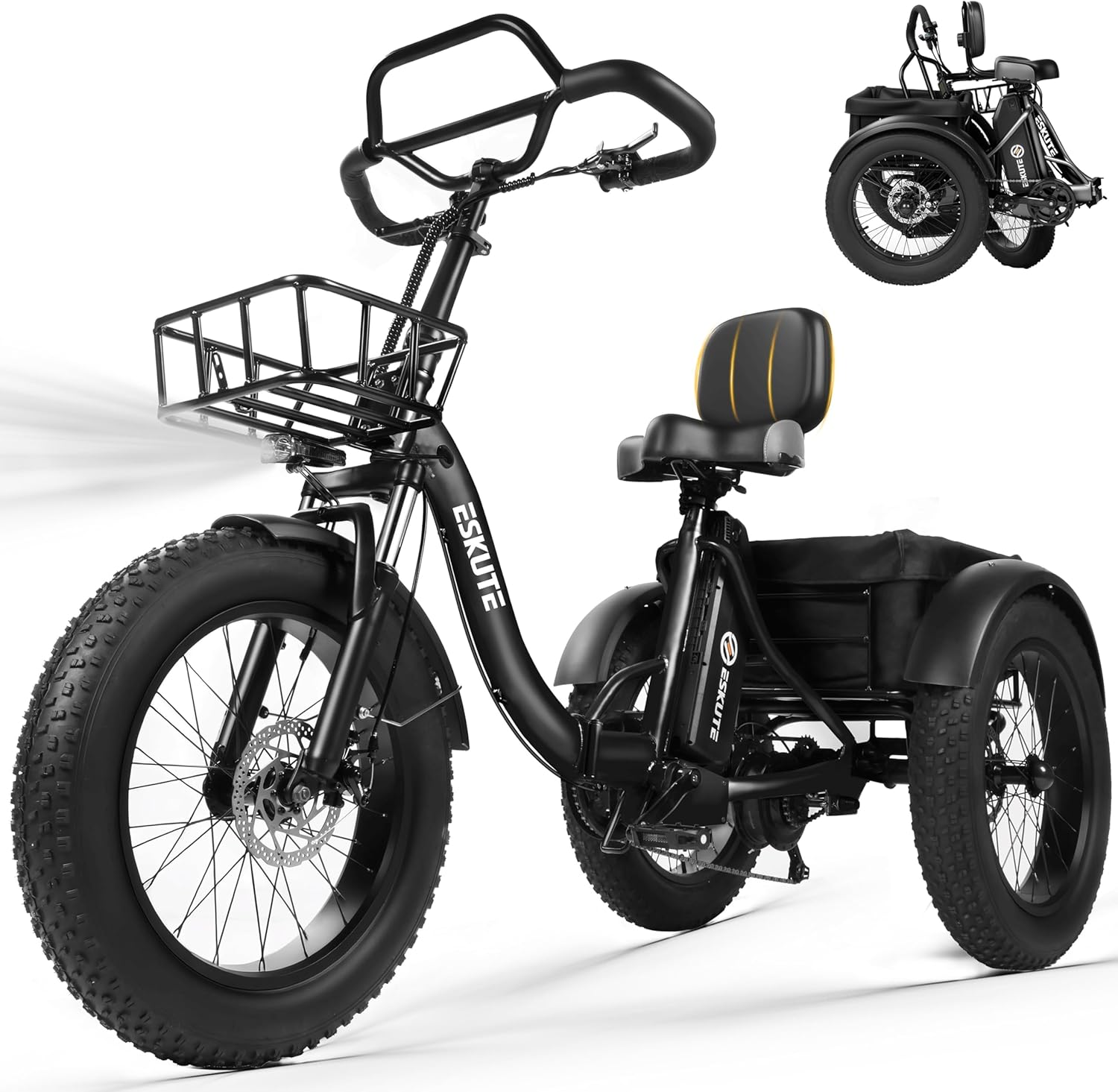 Eskute® T300Pro Folding Electric Trike