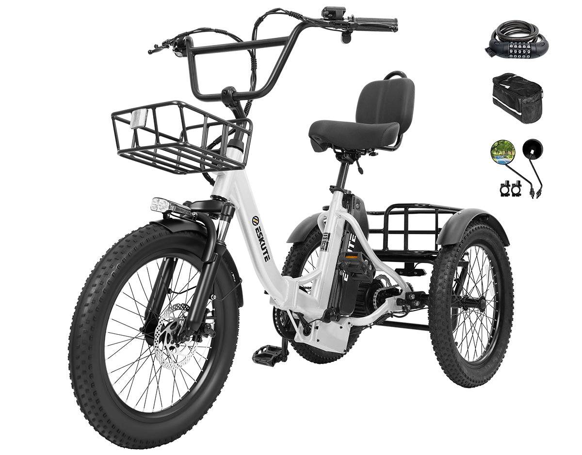 Eskute® T300 Max Folding Electric Trike with Reverse Function