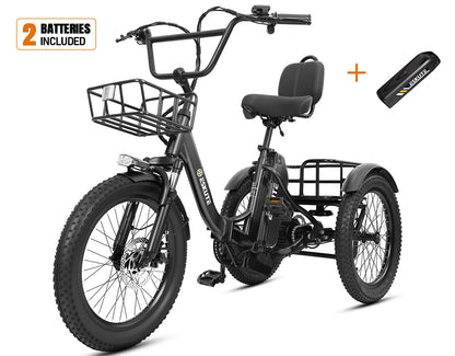 Eskute® T300 Max Folding Electric Trike with Reverse Function