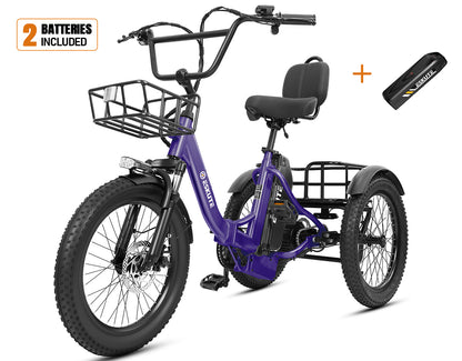 Eskute® T300 Max Folding Electric Trike with Reverse Function