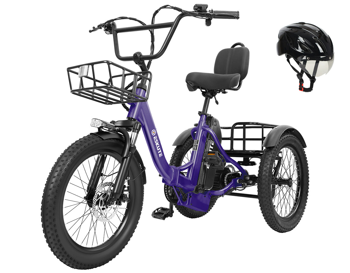 Eskute® T300 Max Folding Electric Trike with Reverse Function