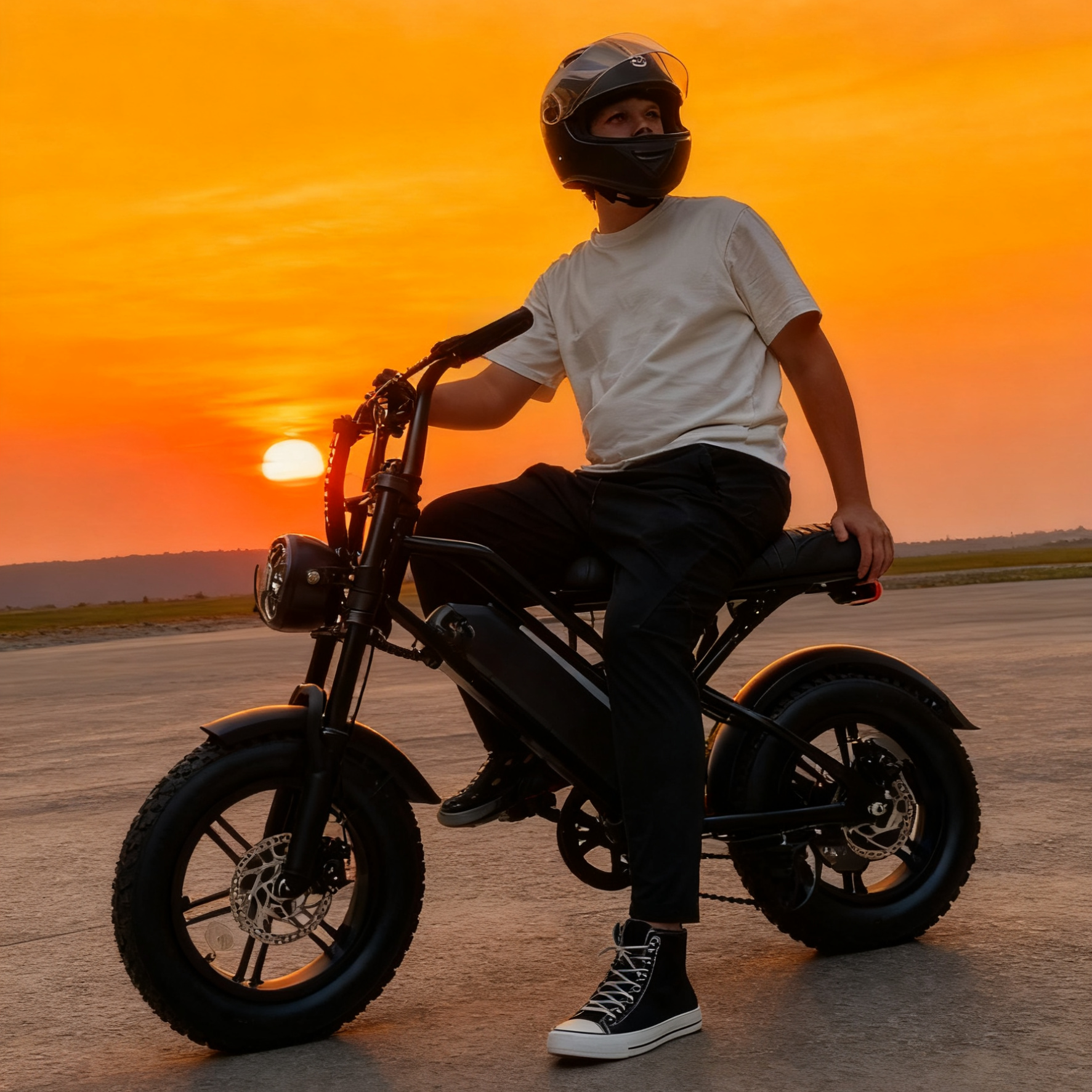 Eskute® V100 16*4.0" Electric Bike for Teens & Adults