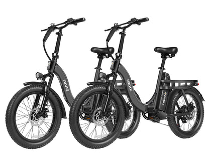 electric bicycle 20 inch 1200W 28MPH 55Miles Step-Through Ebike,Eskute D200 Folding Electric Bike for Adults 20 inch Fat Tire EbikeEskute Ebike Combo Sale D200 *2 White+Purple