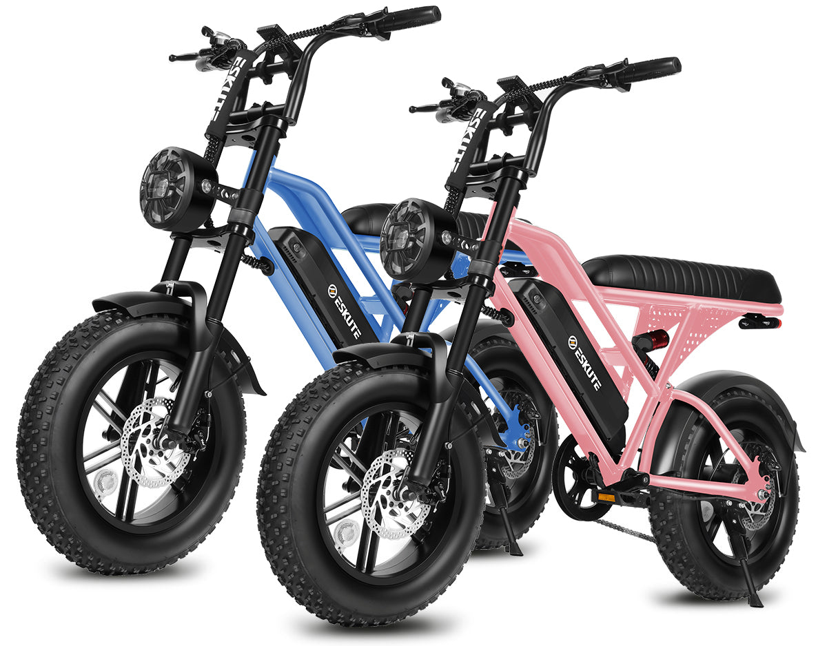 V100 Combo 1500W Electric Bike | 28 MPH, 60 mi Range – Eskute
