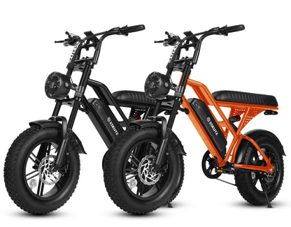 electric bicycle for two 16"x4.0" Fat Tire Electric Moped Bike – 1500W, 28MPH, Dual Suspension