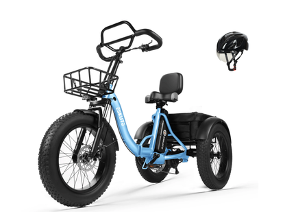 Eskute® T300 Pro Folding Electric Trike with One-Button Reverse